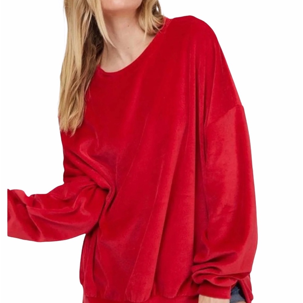 Last 1 • Cotton Velour Sweatshirt